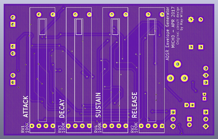 A render of what the PCB would look like form the top