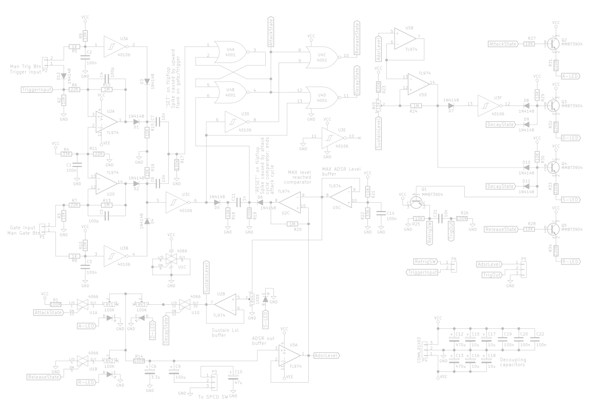 Full ADSR circuit diagram